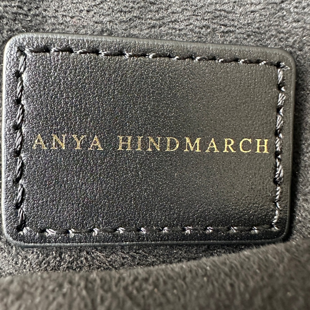 Anya Hindmarch Eyes Essentials Crossbody Pouch Black Nylon Leather Phone Bag - Picture 8 of 14